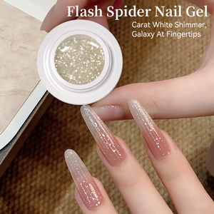 BORN PRETTY Gel de Araña Reflectante con Purpurina, 4 Colores, Brillo Diamante, Plateado, Dorado, Rosa, Gel Elástico de Araña, Gel para Dibujar Líneas - Product Image 4