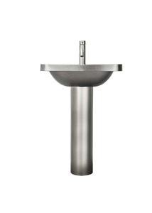 Lavabo sur pied en acier inoxydable 304, finition brossée, lavabo moderne pour balcon - Product Image 2