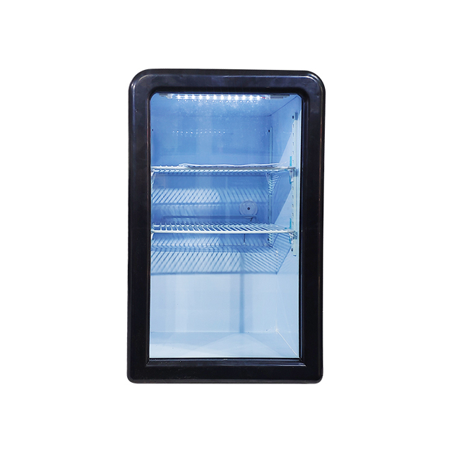 Meisda SC68A 68L LED Light Retro Drink Display Fridge Round Corner Design Mini Beverage Cooler With Glass Door