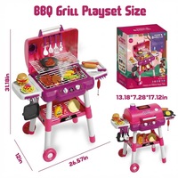 EPT Jouet de cuisine interactif pour enfants, mini-cuisine avec fonctions de cuisson réelles, lumière, musique et barbecue à pulvérisation