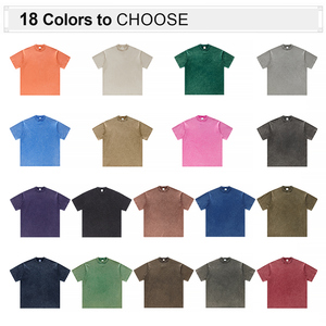 T-shirts unisexe en coton 250 GSM, coupe oversize, épaules tombantes, manches courtes, effet délavé, personnalisables avec logo pour homme - Product Image 2