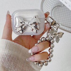 เคสแฟนทอมแบบโซ่ประดับโบว์ชุบไฟฟ้าสไตล์ฮั่นสำหรับหูฟังแอปเปิ้ลแอร์พอด 1/2/โปร 2 - Product Image 1