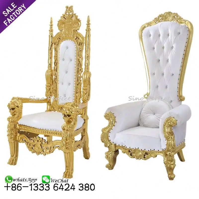 Лидер продаж, оптовая продажа, недорогой престольный стул с высокой спинкой, королева, король, для аренды, свадебной вечеринки