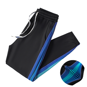 Pantalons de sport en toile respirante de haute qualité, taille mi-haute, style hip-hop, teinture unie, avec service OEM, style décontracté pour le travail - Product Image 1