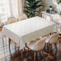 Nappe imprimée RNPT vintage rectangulaire, couverture de table en PVC pour la décoration de fêtes à domicile