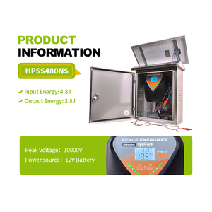 Électrificateur de clôture <span class=keywords><strong>solaire</strong></span> moderne haute puissance 4,8J avec panneau 20W, <span class=keywords><strong>batterie</strong></span> 12A, étanche, facilement assemblable, boîtier en plastique <span class=keywords><strong>pour</strong></span> ferme - Product Image 2
