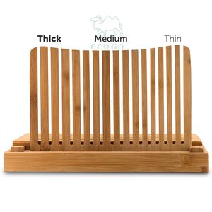 Tabla de pan de bambú personalizada de Factoray, tabla para cortar pan multifuncional, máquina rebanadora de pan de bambú Premium - Product Image 6