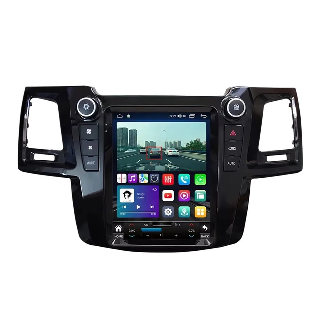 LEHX Android Auto Carplay Car Radio For Tesla Style for Toyota Fortuner Hilux MT Revo 2005 - 2015 GPS 2din dvd Car DVD Player