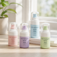 30ml 50ml PET 화장품 스프레이 병 원형 세럼 포장 펌프 스프레이어 PP 캡 스크린 인쇄
