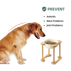 Bols pour chiens en céramique écologiques Shamitao, réglables, moyens et grands, protecteurs, arrondis, 17,5 cm/21 cm, qualité supérieure - Product Image 3