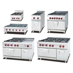 Industrial Commercial lpg gas cooker 4 burner restaurant cook machines kitchen equipment gas stove stand range with oven price
