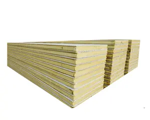 Lightweight Prefabricated Fireproof And Acoustic Polyurethane Sandwich Wall Panels For Exterior Walls