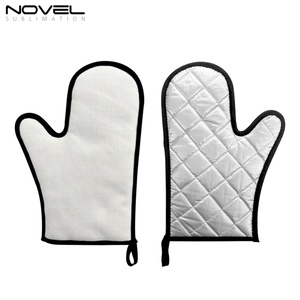 ถุงมือกันความร้อนสำหรับเตาอบ พร้อมซับในแบบควิลท์และห่วงแขวน ด้านหลังสีเงิน สำหรับงานซับลิเมชั่น - Product Image 2