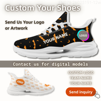 Baskets de sport pour hommes avec logo de marque personnalisé, chaussures de marche décontractées de Noël pour la course, approvisionnement en gros FN079-26025191-12
