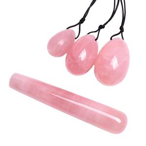 Natural Quartzo Rosa Yoni Vagina Aperte Kegel Bolas Grande Médio Pequeno 3 Tamanhos Cristal S para As Mulheres Conjunto - Product Image 3