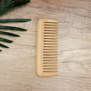 <span class=keywords><strong>Peigne</strong></span> à cheveux à dents larges en bambou naturel antistatique avec logo personnalisé pour usage domestique, style tendance, vente en gros - Product Image 6