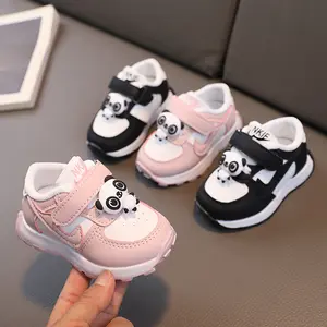 Outono bebê meninas bonito panda decorativos calçados esportivos bebê meninos sola macia moda antiderrapante bebê crianças criança sapatos