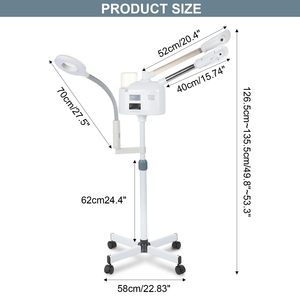 Vaporizador Facial Profesional de Doble Tubo Frío/Caliente con 3 Niveles, de Aleación Cromada, Multifuncional para Uso Doméstico - Product Image 2