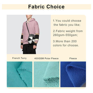 Jersey de felpa francesa de 280Gsm para hombre, nuevo y elegante, personalizado, estampado de soplo, cordón, hombro caído, retales multicolores bordados - Product Image 2