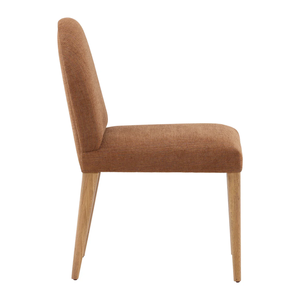 Chaises de salle à manger nordiques modernes en bois massif avec assise rembourrée, lot de 2 - Product Image 3