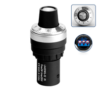 Potentiomètre de haute qualité IP65 1-10K 20-500K Résistance Styles à double bouton Trou de 22 mm LA42DWQ-22 Contrôle de vitesse VFD