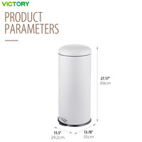 Poubelle de salle de bain imperméable en acier inoxydable pour hôtel, bureau, cuisine, intérieur, 6/10/15/20/22/32L