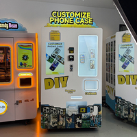 Distributeur automatique d'étuis de téléphone portable à imprimer, étuis vierges DIY, imprimante UV avec accepteur de pièces et billets, paiements par code QR NAYAX