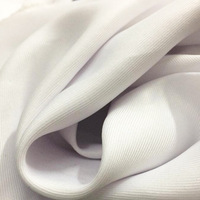 Tissu de sécurité en gabardine sergé double face 100 % polyester, anti-boulochage, fil 100D teint en trame, blanc/gris, 300 g/m², vente en gros