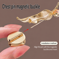 Convertisseur de broche magnétique en métal sans danger pour vêtements, boucle magnétique pour écharpe, attache de nom