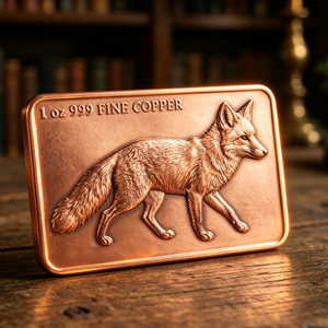 ASTM C11000 99.9% Cobre Puro, Barra de Cobre Fox de 1 onza Troy, Grado de Inversión - Product Image 6