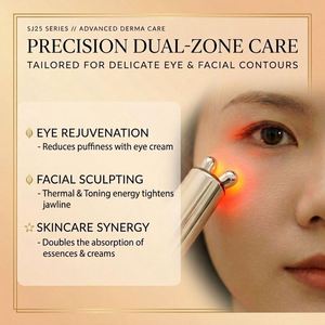 Appareil de tonification faciale 3D breveté à tête rotative, sculpteur de visage de précision à double zone, rouleau de contouring de la mâchoire en acier doux pour la peau - Product Image 4