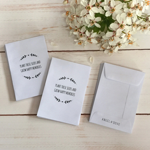 Custom logo kraft paper diy seed packets wedding favors