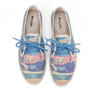 Baskets plates d'été décontractées pour femmes, chaussures en toile respirantes <span class=keywords><strong>à</strong></span> une étape avec conception <span class=keywords><strong>à</strong></span> <span class=keywords><strong>lacets</strong></span>, <span class=keywords><strong>espadrilles</strong></span> confortables <span class=keywords><strong>à</strong></span> semelle intérieure en maille - Product Image 5