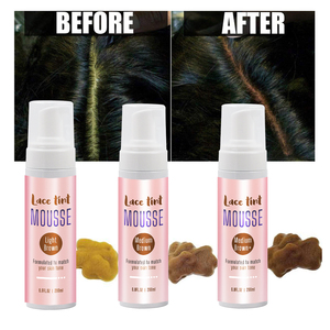 Tinta tinta di pizzo che si scioglie i capelli Mousse <span class=keywords><strong>colore</strong></span> di finitura naturale per le donne parrucche Toupees e posticci - Product Image 4