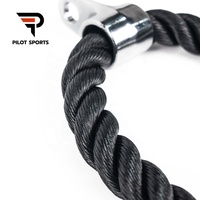 PilotSports Deluxe Triceps Corde Câble Attachement Machine d'Exercice Attachements Système de Poulie Gym Pull Down Corde Avec Mousqueton OEM