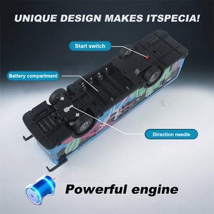 Autobús RC de Simulación con Luces LED, Control Remoto, Estilo Graffiti, Autobús Urbano, Juguete de Control Remoto, Regalos para Niños - Product Image 5