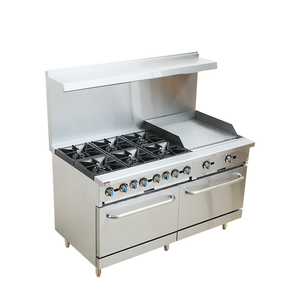 Fornello <span class=keywords><strong>a</strong></span> <span class=keywords><strong>Gas</strong></span> Commerciale <span class=keywords><strong>a</strong></span> 6 Fuochi con Griglia, Piastra e Forno Industriale <span class=keywords><strong>a</strong></span> <span class=keywords><strong>Gas</strong></span> per Attrezzature da Cucina - Product Image 2