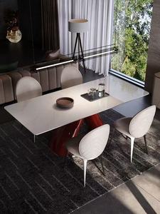 Modern Rectangular Villa Home Furniture with natural marble for <b>Dinners</b> Home Dining Room Furniture Dining Table <b>Set</b> - Product Image 4