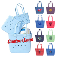 Sac fourre-tout d'été en EVA multicolore personnalisé, grand sac de plage en EVA, grande capacité, imperméable, lavable, sac à main en caoutchouc robuste, vente en gros