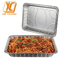 Plateau de cuisson rectangulaire en aluminium renforcé de 18 pouces, de qualité alimentaire, pour barbecue, idéal pour les réceptions et la restauration
