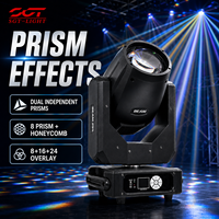 Projecteur Beam Professionnel 295W à Tête Mobile, Prisme 8+16+24, 10 Gobos, 3 Gobos en Verre, Stroboscope Rapide, Éclairage de Scène DMX pour DJ et Clubs