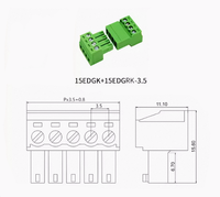 BEIKAIOU Bornier enfichable sans soudure pas de 3,81 mm 15EDGRK/15EDGK Connecteur de câblage électrique Zhejiang