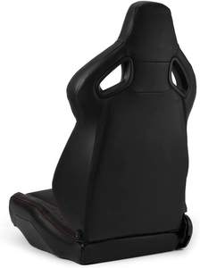 Jiabeir Universel Nouveau Siège de Course Recaro en Cuir PVC Noir avec Coutures Rouges et Double Glissière JBR1093 - Product Image 4