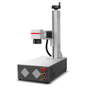 Kosten günstige Metallschlüssel-Laser gravur maschine für kleine Unternehmen Mini Desktop 60W FIber Laser beschriftung maschine 60W