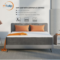 Lit moderne haut moulant cool mousse à mémoire de forme poche ressort bobine matelas moins cher dans une boîte roi double reine matelas à ressorts ensachés