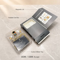 Boîte d'emballage personnalisée pour écouteurs avec fermeture magnétique, fenêtre en PET écologique, boîte cadeau pliable en carton pour écouteurs Bluetooth, cadeaux