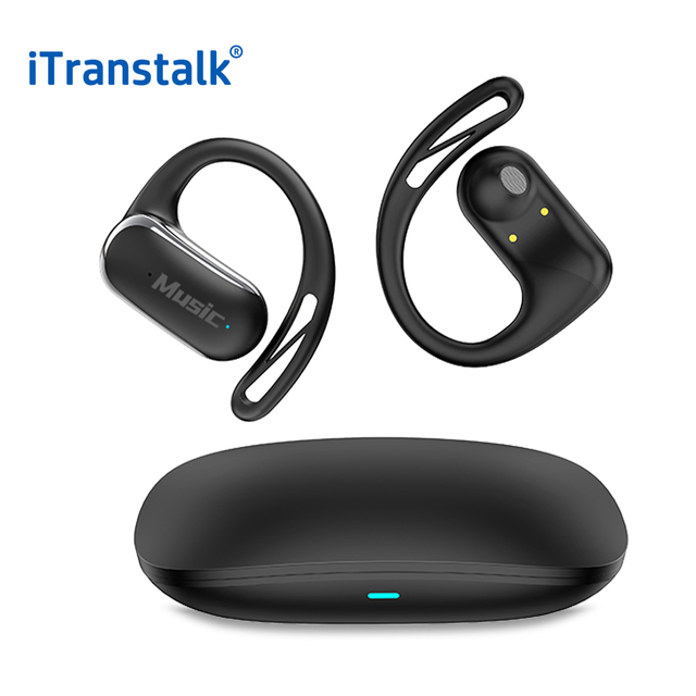 ITranstalk New Earphone Translator 142 Languages Two-way Real Time Translation Wireless Headset Translate Earbuds