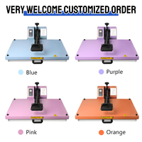 Baiyin 40*60cm presse à chaud à plat Machine pour le transfert par sublimation qualité manuelle pour l'impression de vêtements T-shirt 220v/110v
