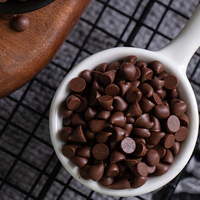 Minuofu Pépites de chocolat noir solides résistantes aux hautes températures, au beurre de cacao, petits grains de cacao, résistantes au four pour la pâtisserie, en bouteille