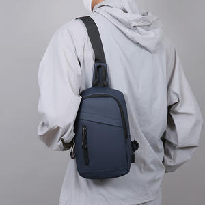 Bolso de Pecho para Hombre LJD8607, Revestimiento de PU, Multifuncional, para Viajes de Negocios, Bandolera, Color Sólido, Ligero, Resistente al Desgaste - Product Image 3